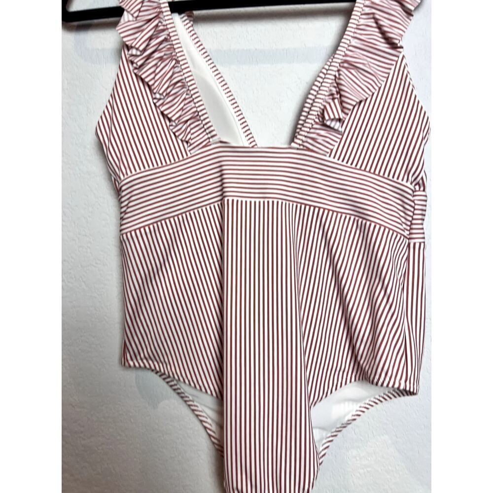 NWT: H&M One Pice Swimsuit Striped Size Large - Picture 6 of 11